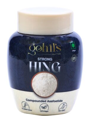 Gohil’s Organic Hing Powder 100gm, Compound Asafoetida, Strong Heeng (Inguva powder) for Cooking. Hing pantry offers - Perungayam Katti